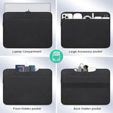 Laptop Sleeve Case For 14 Inch New Macbook Pro M3 Pro Max / M3 / M2 / M1 Pro Max A2992 A2918 A2779 A2442 2023-2021, 13.8 Inch Surface Laptop 7Th, 13.5" Surface Laptop 6 5 4 3 Computer Bag,Black