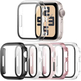 5 Pack Hard Pc Case With Tempered Glass Screen Protector For Watch 40Mm Se(2023) (2Nd Gen) Series 6 5 4 Se, Scratch Resistant Bumper Protective Cover For Iwatch 40Mm Accessories