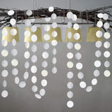 40 Ft Shining White Circle Dots Garland Glitter Bunting Banner for Wedding/Party Decor