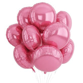 20Pcs 18 Inch Round Foil Balloon, Pink Round Shaped Balloons, Light Pink Round Shape Foil Aluminum Balloons For Birthday Party Wedding Bridal Shower Celebration Engagement Anniversary Baby Shower