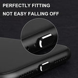 iPhone Dust Plug Lightning Port and Speaker Protector for iPhone and AirPods Black