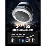 Suction Phone Mount, Mini Portable Super Stable Electric Vacuum Magnetic Phone Holder, 360° Adjustable Vlogging Travel Multi-Scene Use For Iphone 16E 16 Pro Max 15 14 13
