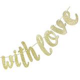 Sprinkled With Love Glitter Banner Baby Sprinkle Baby Shower Gender Reveal Gold