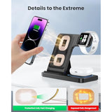 3 In 1 Wireless Charger For Iphone 16/15/14/13/12,Wireless Charging Station For Apple Devices, Charging Stand For Apple Watch Series 10, For Airpods 4 (Black)