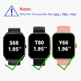 Screen Protector Compatible For T80 Smart Watch 1.95'' , Hd Full Coverage Tpu Protective Film Compatible For Cillso / Puqo 1.95'' Smartwatch / Y66 Smartwatch ( 6Pcs )