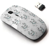 2.4G Wireless Mouse With Cute Pattern Design For All Laptops And Desktops With Nano Receiver - French Bulldog
