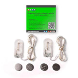 2 Sets 20 Leds Green Color String Lights Silver Wire Indoor And Outdoor 6.5 Feet Firefly Starry Fairy Lights Battery Pow