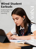 100-Pack Bulk Earbuds for Classroom & Library Individually Sealed Wired Headphones for School Students, Testing Centers & Training