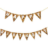 Leopard Print Happy Birthday Banner, Safari Party Sign, Jungle Animals Theme Decorations, Cheetah Boy Girl Baby Shower Supplies, Bday Kids 1St First Decor