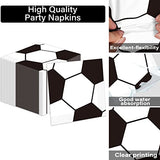 50 Guests Soccer Plates and Napkins Party Supplies Soccer Birthday Party Decorations Disposable Tableware Set Soccer Ball Dinnerware Favor for Party Decoration Favors, 200PCS