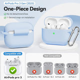 for Airpods Pro 3 Case 2025 with Cleaning & Keychain, Soft Silicone Case for AirPods Pro 3rd Generation Case Cover for Women Men Girly,