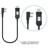 Two Way Radios Programming Cable 39.3 Inch For Fpcn30A Fpcn10A Walkie Talkies (Work On Win 11), No Driver Installation