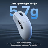 Wireless Gaming Mouse, 24000 Dpi, Wired/2.4Ghz/Bluetooth Ergonomic Mouse, 150Hours Battery Life, Free Lag, 57G Lightweight Rechargeable Gaming Mice For Laptop/Pc/Mac/Tablet/Xbox, White