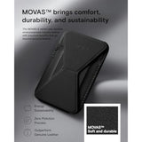 Magnetic Wallet Stand with Angle Adjustment for iPhone 15/14/13/12 - Jet Black