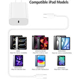 10Ft Ipad Charger Cord, 20W Usb C Fast Charger With Long Charging Cable For Ipad Pro 13/12.9/11 Inch, Ipad 10Th Generation, Ipad A16 11Th Generation, Ipad Air 13/11 Inch/5Th/4Th, Ipad Mini 6/7Th