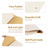 Laptop Sleeve 13 Inch, Laptop Case, Faux Leather Laptop Sleeve Bag With Magnetic Buckle, Compatible With Macbook Air 13/Air 13.6/Pro 13, Small Pouch For Charger, Mouse Pad And Cord Organizer, White