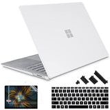 Case For 13.5" Microsoft Surface Laptop 5/4/3 With Alcantara Palm Rest Only 2022 2021 2019 Release Models: 1950/1958/1867, Plastic Hard Shell Case With Keyboard Cover,Matte White
