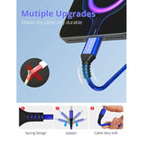 Usb C To Usb C Cable (3Ft, 3-Pack), 60W (3A) Fast Charging For Iphone 16/15, Ipad Air/Pro/Mini, Macbook Air, For Galaxy S25 S24 S23 And More (Blue)