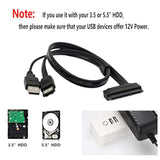 2.5'' Hard Disk Drive Sata 22Pin To Esata Data Usb Powered Cable Adapter For O