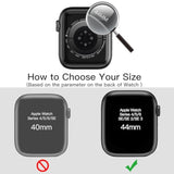 Jetech Case With Screen Protector For Watch Se (2022/2020) /Series 6 5 4 44Mm, Overall Protective Cover, Built-In Tempered Glass Film High Sensitivity, 2 Pack (Black)