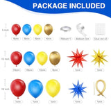 Red Blue Yellow Balloon Arch Kit, Balloons Garland Kit With Explosion Star Foil Balloons For Cartoon Hedgehog Carnival Circus Theme Birthday Party Baby Shower Decorations