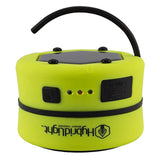 Solar Rechargeable Lantern/Cell Phone Charger. 150 Lm. Built In Solar Panel, Hi-Vis Yellow