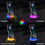 Wireless Induction Speaker Phone Stand with Colorful Light, 4 in 1 Audio Gifts for Men and Women Cell Phone Holder for Desk, Gifts for Birthday,
