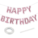 Pink Happy Birthday Banner - Balloons & Letters For Birthday Decor
