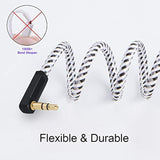 CableCreation 2-Pack 3.5mm Audio Cable 3FT/0.9m, 90 Degree Stereo Jack 3.5mm Aux Cable for Headphone, Phone, 2018 Mac mini, Surface Dock, iPhones, Speaker, Tablets, Laptops, Car Stereo & More