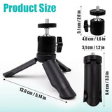 Mini Travel Tripod for DJI Osmo Pocket 3 & 2, 1/4"-20 Threaded Foldable Tabletop Stand with 360° Tripod Head, Compatible with Osmo Pocket 3 & 2,