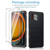 2 Pack for Galaxy XCover7 Pro/Galaxy XCover7 5G Screen Protector & 2 Pack Camera Lens Tempered Glass Protector.9H Hardness.Support