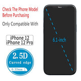 (2 Pack) Designed for iPhone 12 / iPhone 12 Pro 6.1-inch Tempered Glass Screen Protector, Anti-Scratch, Bubble Free