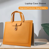 Laptop Case Sleeve 13.3-14 Inch Briefcase Waterproof Leather Tote Messenger Bag Slim Pc Carrying Case For 13.3"-14" Notebooks