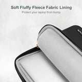 MOSISO 13.3 inch Laptop Case, 13-13.3 inch Puffy Laptop Sleeve Compatible with MacBook Air 13 13.6 M4 M3 M2 M1/Pro 13/Pro 14, HP Dell ASUS Lenovo,Polyester Horizontal Bag with Small Case, Black