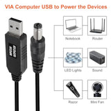 4Pcs Dc 5V To Dc 12V Usb Voltage Step Up Converter Cable Power Supply Usb Cable With 5.5X2.1Mm Dc Connect Male 1M For Wifi Router Mini Fan Speaker 3.2Ft