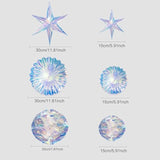 Iridescent Decorations With Hanging Honeycomb Ball Fan Snowflake Garlands Birthday Wedding Frozen Theme Children'S Party Supplies Christmas Disco Party