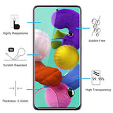 3 Pack Tempered Glass Screen Protector for Samsung Galaxy A51 Case Friendly