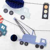 Meri Meri Construction Party Banner (Pack of 1). 14' Party Garland Including Excess Cord