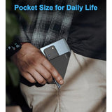 Thin Usb-C Portable Charger With Built In Cable, Slim Power Bank Credit Card Size Battery Pack Charger Portable For Pocket Wallet Compatible With Iphone 15 16 Series, Samsung And Android Phones