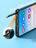 for Galaxy S26 Ultra Case with Magnetic Stand, Frameless Metal S26 Ultra Slim Case with S Pen Cutout, Drop-Proof Protective Cover for Galaxy