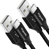 12ft USB C Cable 2-Pack Fast Charging Braided for Samsung, LG, Moto & Pixel