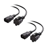 Cable Matters 2-Pack Computer Equipment to PDU Power Cord 3 ft, Power Cable (IEC C14 to NEMA 5-15R)