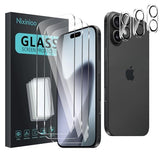3 Pack Tempered Glass Screen Protector Replacement for iPhone 17 + 3 Pack Camera Lens Protector, Anti-Fingerprint, 9H Hardness, Scratch Resistant,