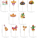 40 Pack Fiesta Cupcake Toppers Mexican Theme Cake Decoration Cactus Donkey Maraca Sombrero Taco Pepper Cupcake Picks For Baby Shower Birthday Mexican Fiesta Party Decorations