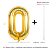 40 Inch Gold Number Balloons (Gold 0)