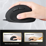 Wired Ergonomic Mouse, Optical Vertical Mouse With 3 Adjustable 800/1200/1600, 6 Buttons Usb Computer Mouse