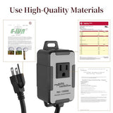 120V Wireless Remote Control Dust Collector Starter Outlet Switch (Battery Included), Pta09