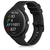 Silicone Watch Band 20mm for Garmin Vivoactive 3/5 Forerunner 645 245 Black