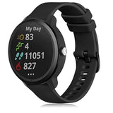 Silicone Watch Band 20mm for Garmin Vivoactive 3/5 Forerunner 645 245 Black