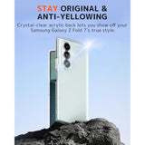 Transparent Cover For Samsung Galaxy Z Fold 7 Case Clear With Screen Protector,Hard Full Body Shockproof Crystal Slim Hinge Protection For Galaxy Fold 7 Cover For Samsung Z Fold 7 Case Women Men